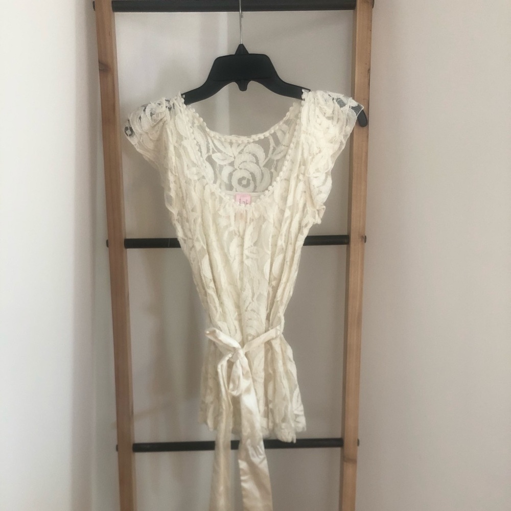 White lace dress shirt